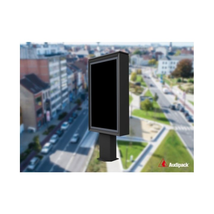 Totem pour écrans Audipack AUD-FOD-55XE4FM-D | extérieur | côte à côte - AUD-FOD-55XE4FM-D - Audipack
