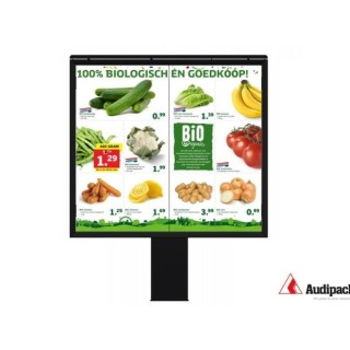 Totem pour écrans Audipack AUD-FOD-55XE4FM-2D | Extérieur | Dos à dos - AUD-FOD-55XE4FM-2D - Audipack