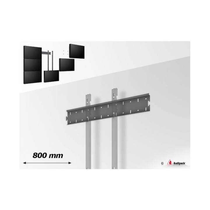 Barre horizontale Audipack AUD-VWM-BPH-0800 | 800 mm | mur d'image - AUD-VWM-BPH-0800 - Audipack