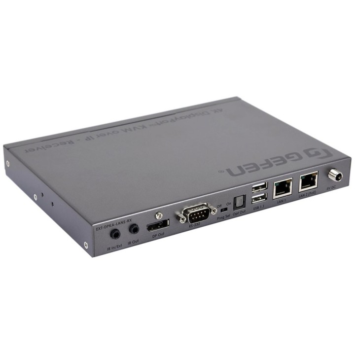 Récepteur Vidéo sur IP en KVM DisplayPort 4K, USB, audio, RS232, IR Gefen