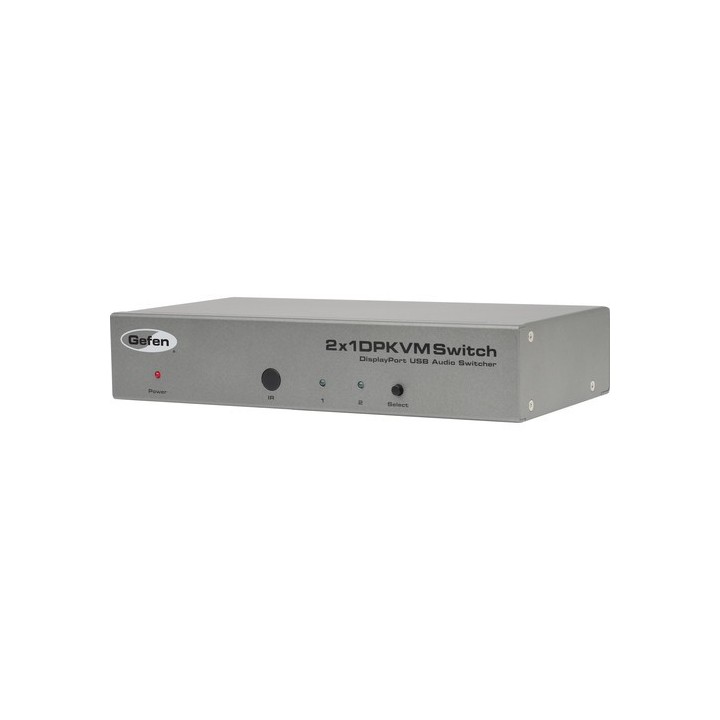 Switcher 2x1 KVM DisplayPort, USB et audio analog Jack3,5 Gefen