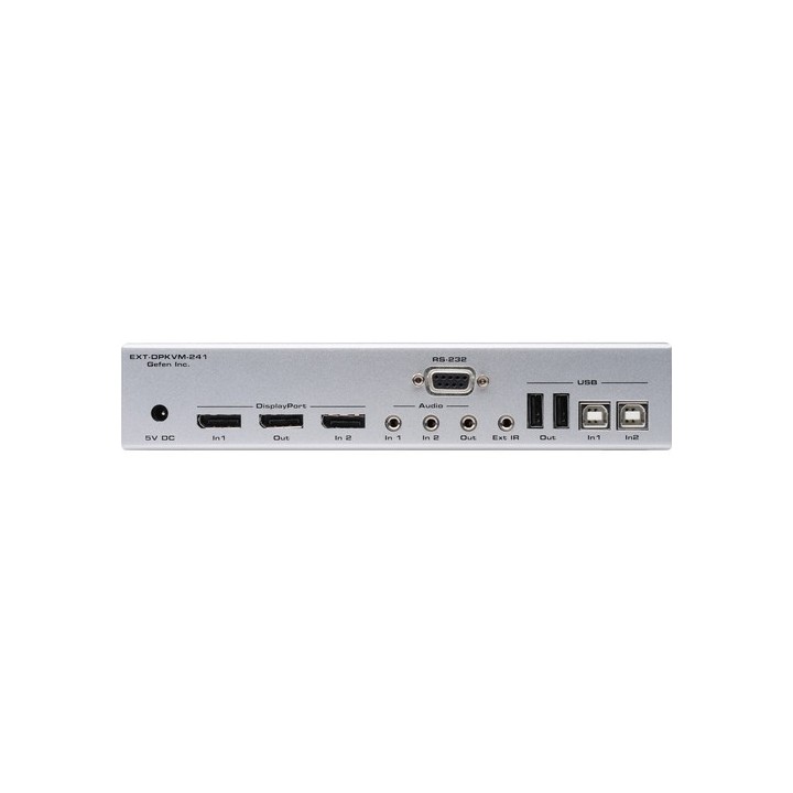 Switcher 2x1 KVM DisplayPort, USB et audio analog Jack3,5 Gefen