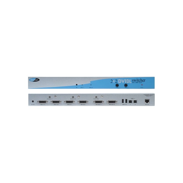 Matrice 2x2 en DVI Dual Link, USB2.0 et Audio analog Gefen