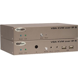 Extendeur vidéo sur IP en KVM VGA, USB, audio, RS232 et IR Gefen