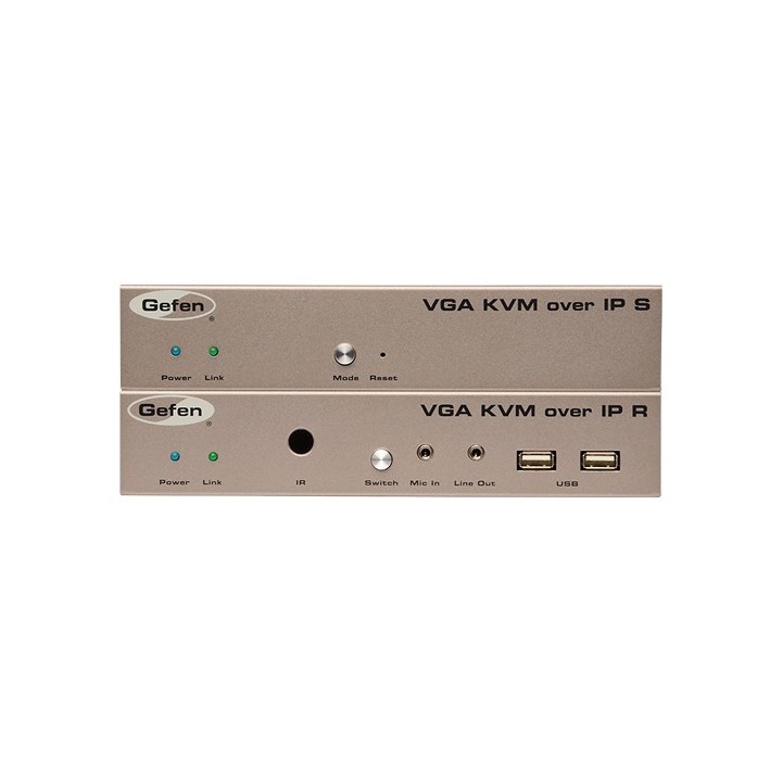 Extendeur vidéo sur IP en KVM VGA, USB, audio, RS232 et IR Gefen