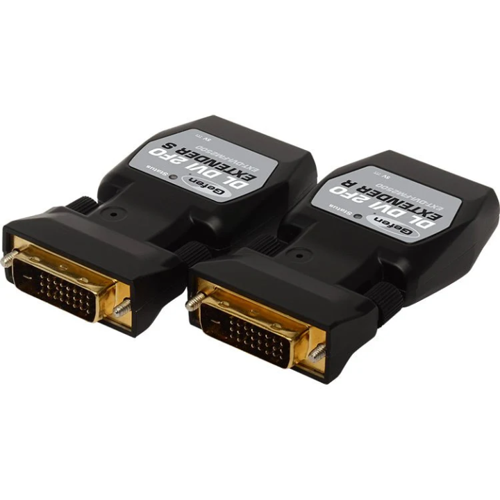 Extendeur Dongle DVI Dual Link sur 2 fibres optique LC jusqu'à 1 Km Gefen