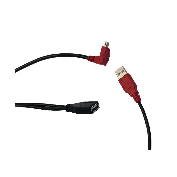 Cordon USB Mimo MIM-CBL-CP-USBA | 1.5M | angle droit | rouge