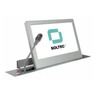 Ecran motorisé Soltec 18,5'' 1366*786 - Cadre alu. bords bis. + Micro Soltec