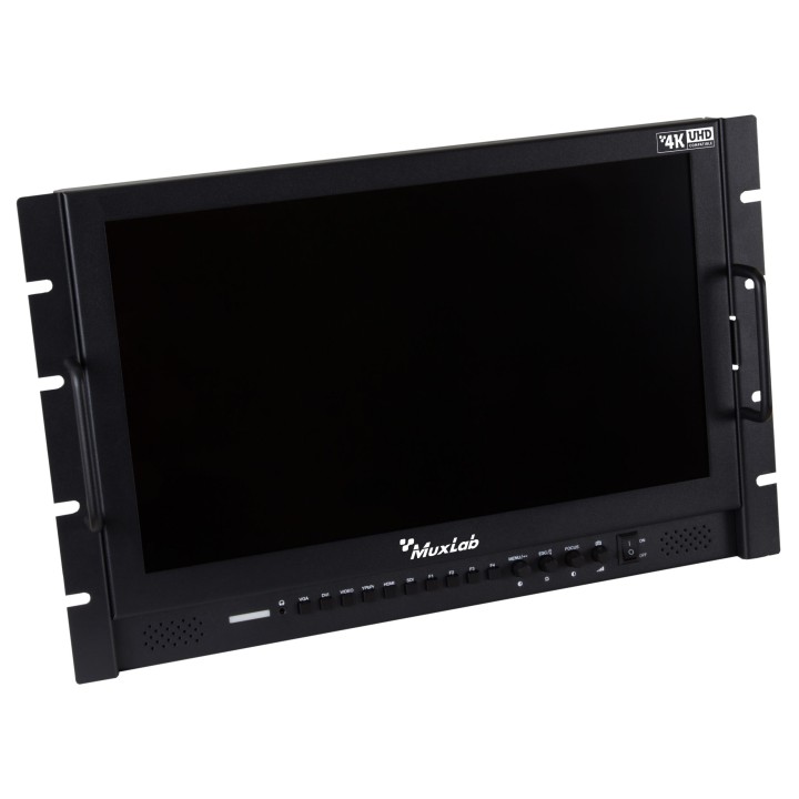 Écran rackable Muxlab 500842 | 17,3" 4K | HDMI/3G-SDI Muxlab