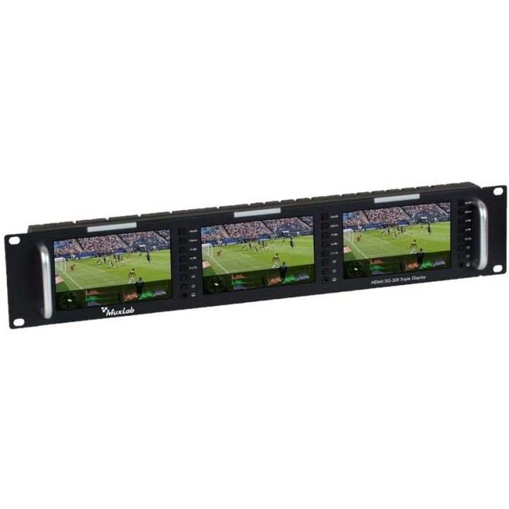 Écran rackable Muxlab 500840-V2 | 3x5'' 4K/30 | HDMI Muxlab