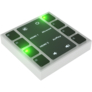 Clavier CUE-KEYPAD-55-A | 8 boutons | aluminium blanc Cue