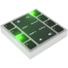 Clavier CUE-KEYPAD-55-A | 8 boutons | aluminium blanc Cue