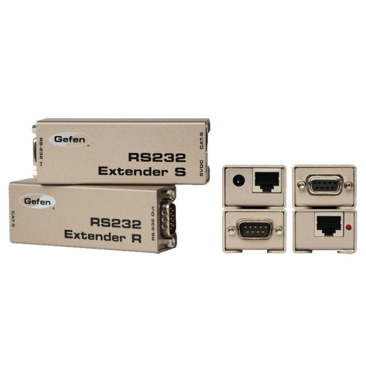 Extendeur RS-232 Gefen EXT-RS232 | Cat5e jusqu'à 300 m | Haute performance