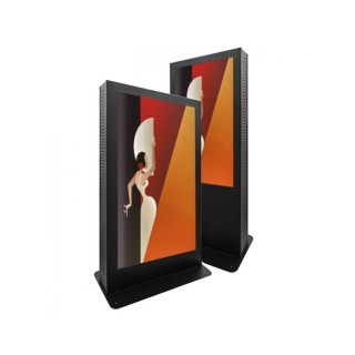 Support totem lumineux double face omb OMB-09271 | 55p | autoportant noir