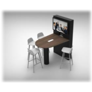 Bulle de Com assise haute Kamo KMO-BDCM-1500-H | 5 places | 1700x1150mm