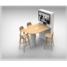 Bulle de Com assise haute Kamo KMO-BDCM-1150-H | 3 places | 1350x1150mm