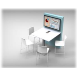 Bulle de Com assise haute Kamo KMO-BDCL-2000-H | Ligne 7 places | 2200x1150mm