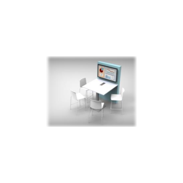 Bulle de Com assise haute Kamo KMO-BDCL-2000-H | Ligne 7 places | 2200x1150mm