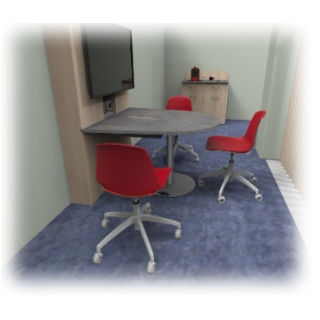 Bulle de Com acoustique Kamo KMO-BDCM-1150-TU | 3 places | pied tulipe