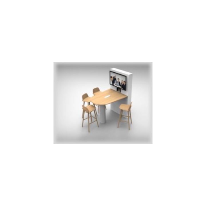 Bulle de Com assise haute Kamo KMO-BDCM-2000-H | 7 places | 2200x1150mm