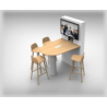 Bulle de Com assise haute Kamo KMO-BDCM-2000-H | 7 places | 2200x1150mm