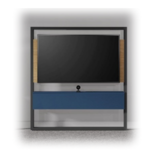 VisioPanel Delta Kamo KMO-VPD-2100 | 1600x350x2140mm | Métal bleu