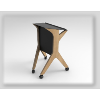 Pupitre mobile Kamo KMO-PMO | 1,1m sur roulettes | tablette inclinée