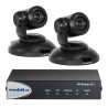 Vaddio - Bundle AV Bridge 2x1 + 2 caméras PrimeSHOT 10 - Noires Vaddio