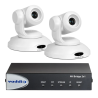 Vaddio - Bundle AV Bridge 2x1 + 2 caméras PrimeSHOT 10 - Blanches Vaddio