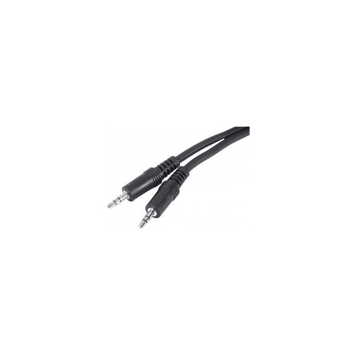 Cordon 3.5 stéréo mâle à 3.5 stéréo mâle - 5m - blister Keen connect