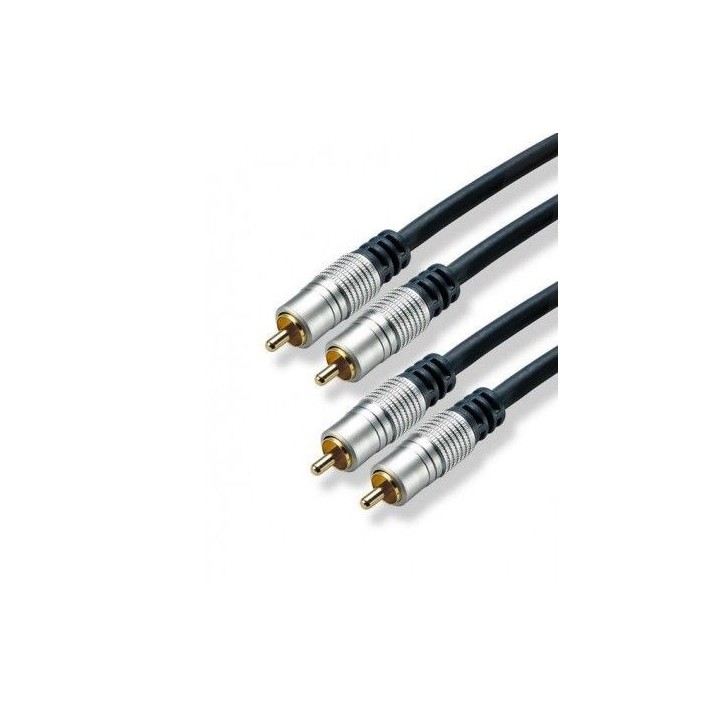 Cordon 2 RCA mâles / 2 RCA mâles - 3m Keen connect