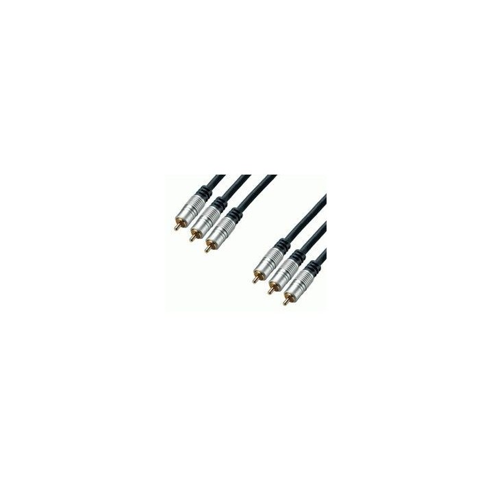 Cordon 3 RCA mâles / 3 RCA mâles - 3m Keen connect