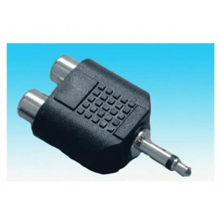 Adaptateur 3.5 mono mâle / 2 RCA femelle Keen connect