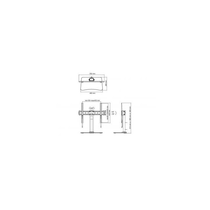 Neovo - Support bureau : (32p~65p), VESA (150x50 ~ 400x400), max 40kg AG Neovo