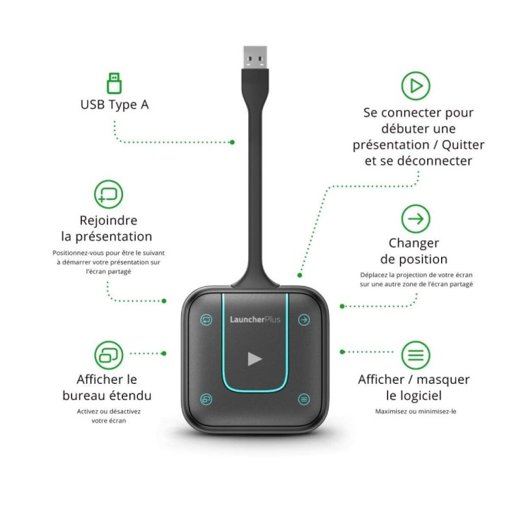 Pack de 2 launchers Vivitek WQL-400WWV2 | Wi‑Fi intégré | USB‑A Vivitek