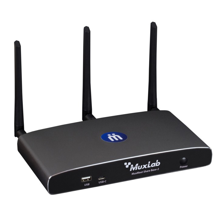 Base de partage Muxlab 500829 | MuxMeet | 2 ports HDMI & USB-C | collaboration BYOD Muxlab