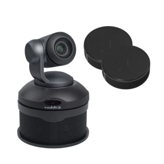 Kit caméra de conférence Vaddio CONFSHOTAV-TMIC2-N | zoom optique x10 | TableMIC 2 noir