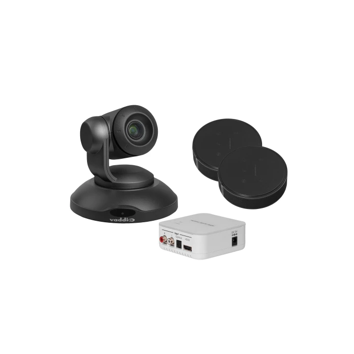 Kit caméra visioconférence Vaddio CONFSHOTAV-TM2-S-N | Zoom x10 | micro TableMIC 2 sans HP Noir