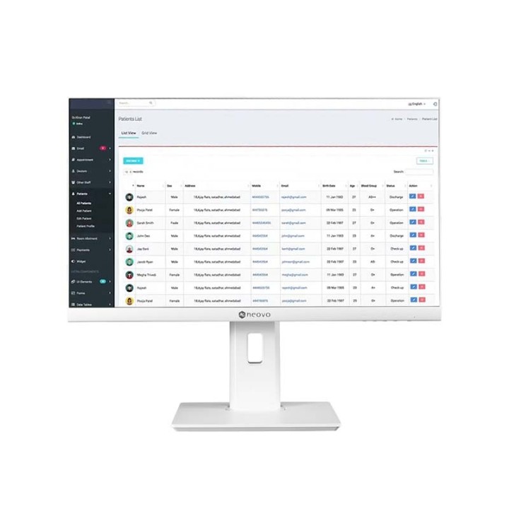 Neovo - Ecran médical 24p HDMI 1920x1080 250cd/m² Blanc AG Neovo
