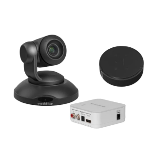 Kit caméra visioconférence Vaddio CONFSHOTAV-TM1-S-N | zoom optique x10 | TableMIC 1 sans HP | noir