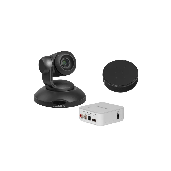 Kit caméra visioconférence Vaddio CONFSHOTAV-TM1-S-N | zoom optique x10 | TableMIC 1 sans HP | noir
