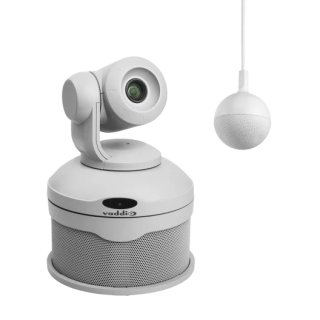 Kit caméra de conférence Vaddio CONFSHOTAV-CMIC1-B | Zoom x10 | micro plafond CeilingMIC 1 blanc