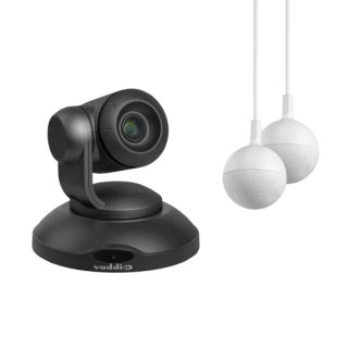 Kit caméra conférence Vaddio CONFSHOTAV-CM2-S-N | zoom x10 | micro plafond CeilingMIC 2 noir