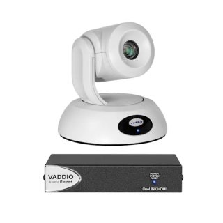 Caméra PTZ Vaddio ROBOSHOT12E-HDBTHB | zoom optique 12x | HDBT OneLINK HDMI blanche