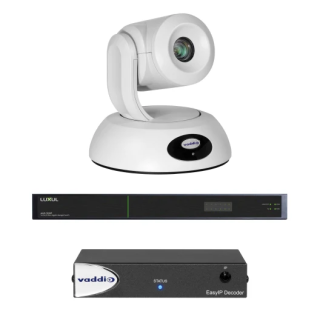Kit de base Vaddio EASYIP-20-BASE-KW | caméra + décodeur + switch | blanc