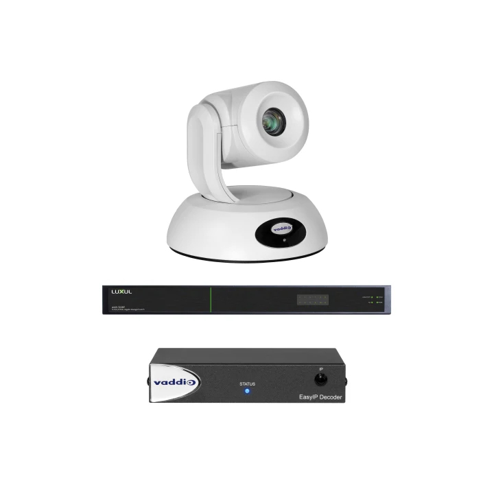 Kit de base Vaddio EASYIP-20-BASE-KW | caméra + décodeur + switch | blanc