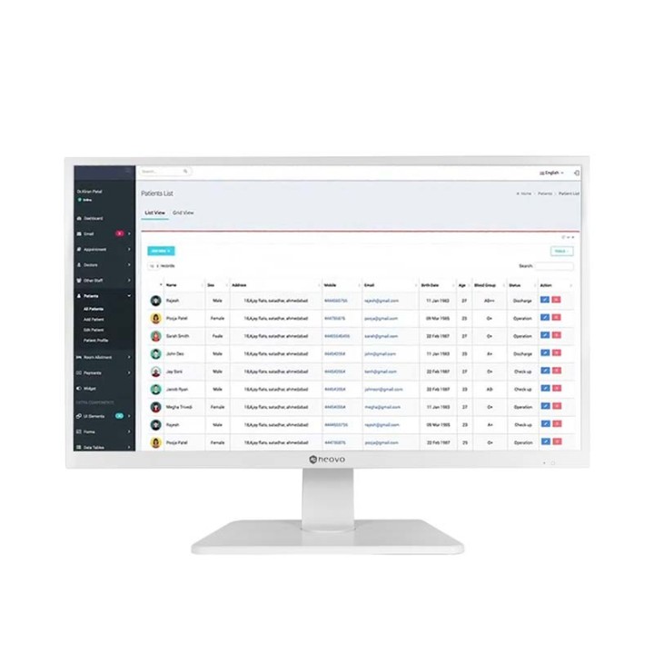 Neovo - Ecran médical 32p 16/9 FHD 1920 x 1080 250 cd/m² - Noir AG Neovo