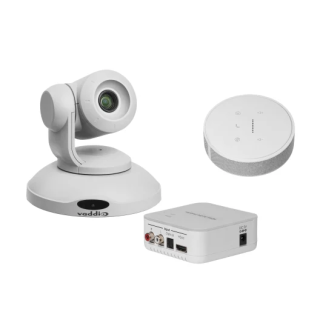 Kit caméra de visioconférence Vaddio CONFSHOTAV-TM1-S-B | zoom x10 | micro TableMIC 1 sans HP blanc