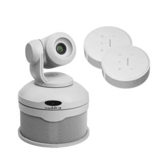 Kit caméra de conférence Vaddio CONFSHOTAV-TMIC2-B | zoom x10 | micro de table TableMIC 2 blanc