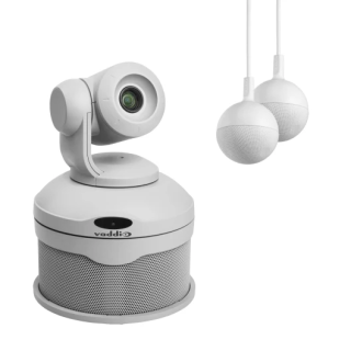 Kit caméra de conférence Vaddio CONFSHOTAV-CMIC2-B | zoom x10 | micro plafond CeilingMIC 2 blanc